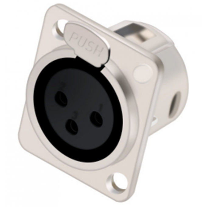 Разъём панельный 3PIN XLR мама, корпус металл, никель TAVERLAB C1023