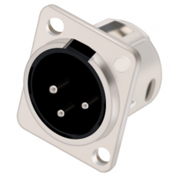 Разъём панельный 3PIN XLR папа, корпус металл, никель TAVERLAB C1024 Разъём панельный 3PIN XLR папа, корпус металл, никель TAVERLAB C1024
