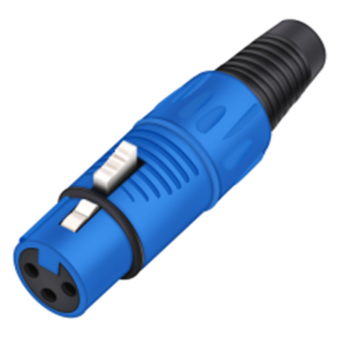 Разъём 3PIN XLR мама, пластик, синий TAVERLAB C1038F Разъём 3PIN XLR мама, пластик, синий TAVERLAB C1038F