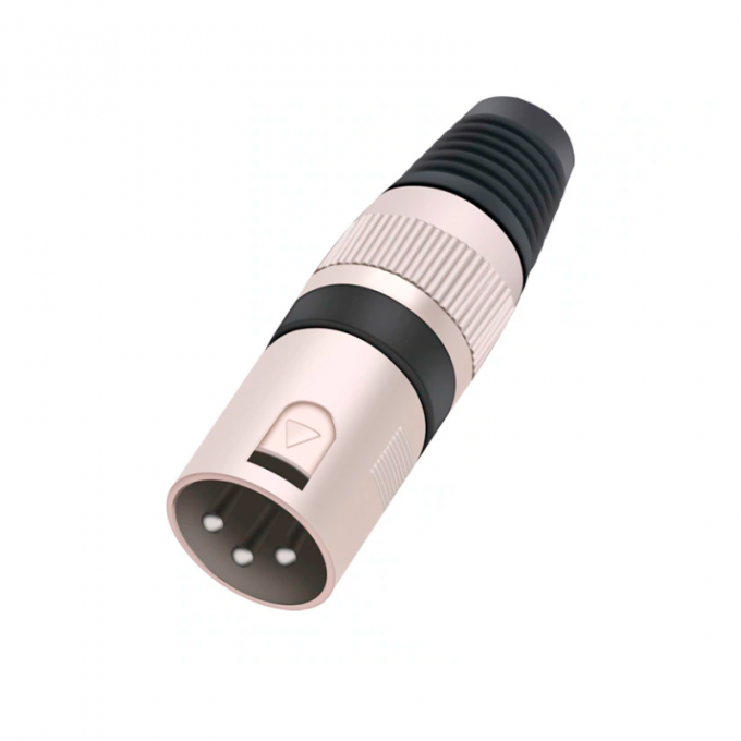 Разъём 3PIN XLR папа, чёрный TAVERLAB D1002-M-BLACK