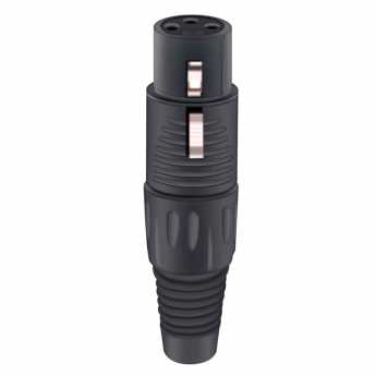 Разъём 3PIN XLR мама, пластик, чёрный TAVERLAB D1039F-BLACK