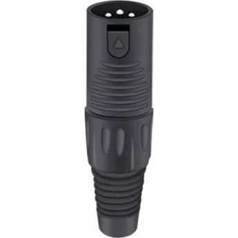 Разъём 3PIN XLR папа, пластик, чёрный TAVERLAB D1039M-BLACK