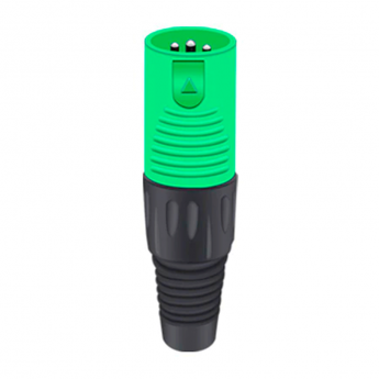 Разъём 3PIN XLR папа, пластик, зелёный TAVERLAB D1039M-GREEN