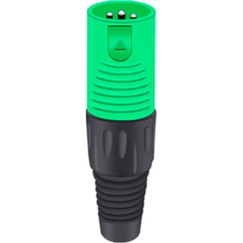 Разъём 3PIN XLR папа, пластик, зелёный TAVERLAB D1039M-GREEN