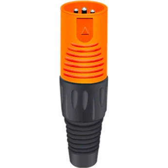 Разъём 3PIN XLR папа, пластик, оранжевый TAVERLAB D1039M-ORANGE