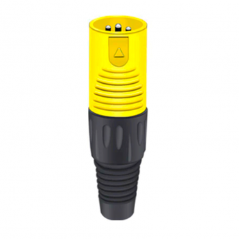Разъём 3PIN XLR папа, пластик, жёлтый TAVERLAB D1039M-YELLOW