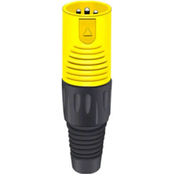 Разъём 3PIN XLR папа, пластик, жёлтый TAVERLAB D1039M-YELLOW