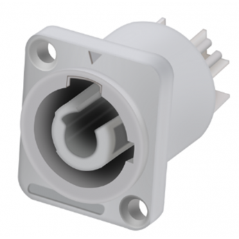 Разъём питания панельный выходной 3-контактный, мама POWERCON, белый TAVERLAB E1016-F