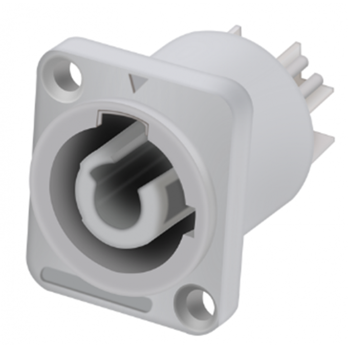 Разъём питания панельный выходной 3-контактный, мама POWERCON, белый TAVERLAB E1016-F