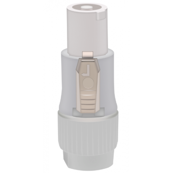 Разъём питания выходной 3-контактный папа POWERCON, белый TAVERLAB E1016-M