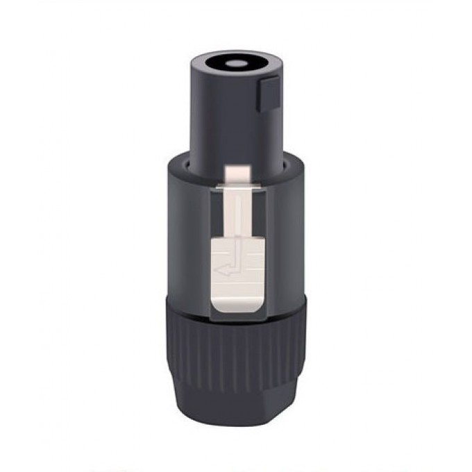 Разъём кабельный 4PIN Speaker Connector "папа", чёрный TAVERLAB F1011-BLACK