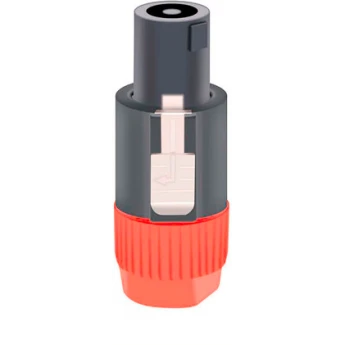 Разъём кабельный 4PIN Speaker Connector "папа", оранжевый TAVERLAB F1011-ORANGE