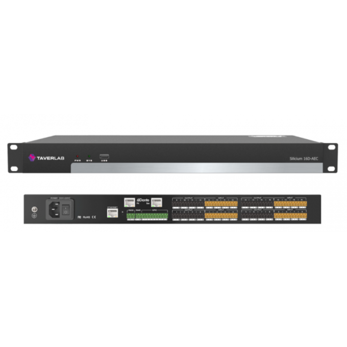 Цифровой аудиопроцессор 16 каналов, AEC TAVERLAB SILICIUM-16D-AEC