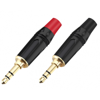 Разъём прямой, кабельный, позолоченный, симметричный 3.5мм (корпус цинковый сплав, чёрный). Отгружается парами - красный + чёрный хвостовик, цена указана за штуку TAVERLAB TC180