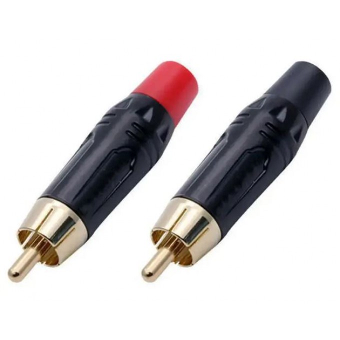 Разъём RCA кабельный, "папа", чёрный. Отгружается парами - красный + чёрный хвостовик, цена указана за штуку TAVERLAB TR045